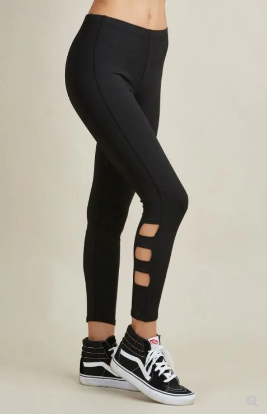 Black Cut Out Leggings