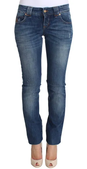 Blue Wash Slim Fit Cotton Stretch Denim Jeans