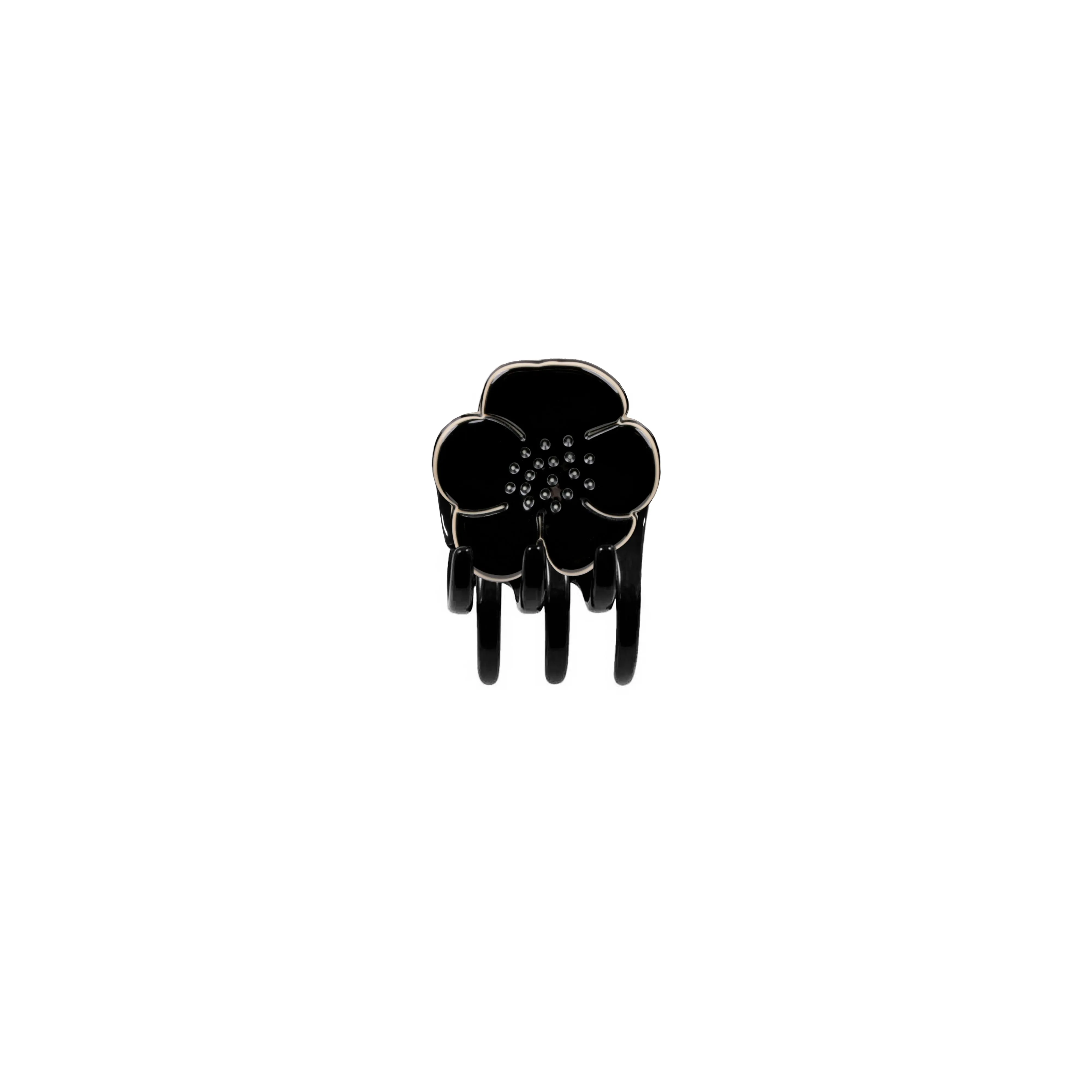 Camellia Mini Black Claw Clip