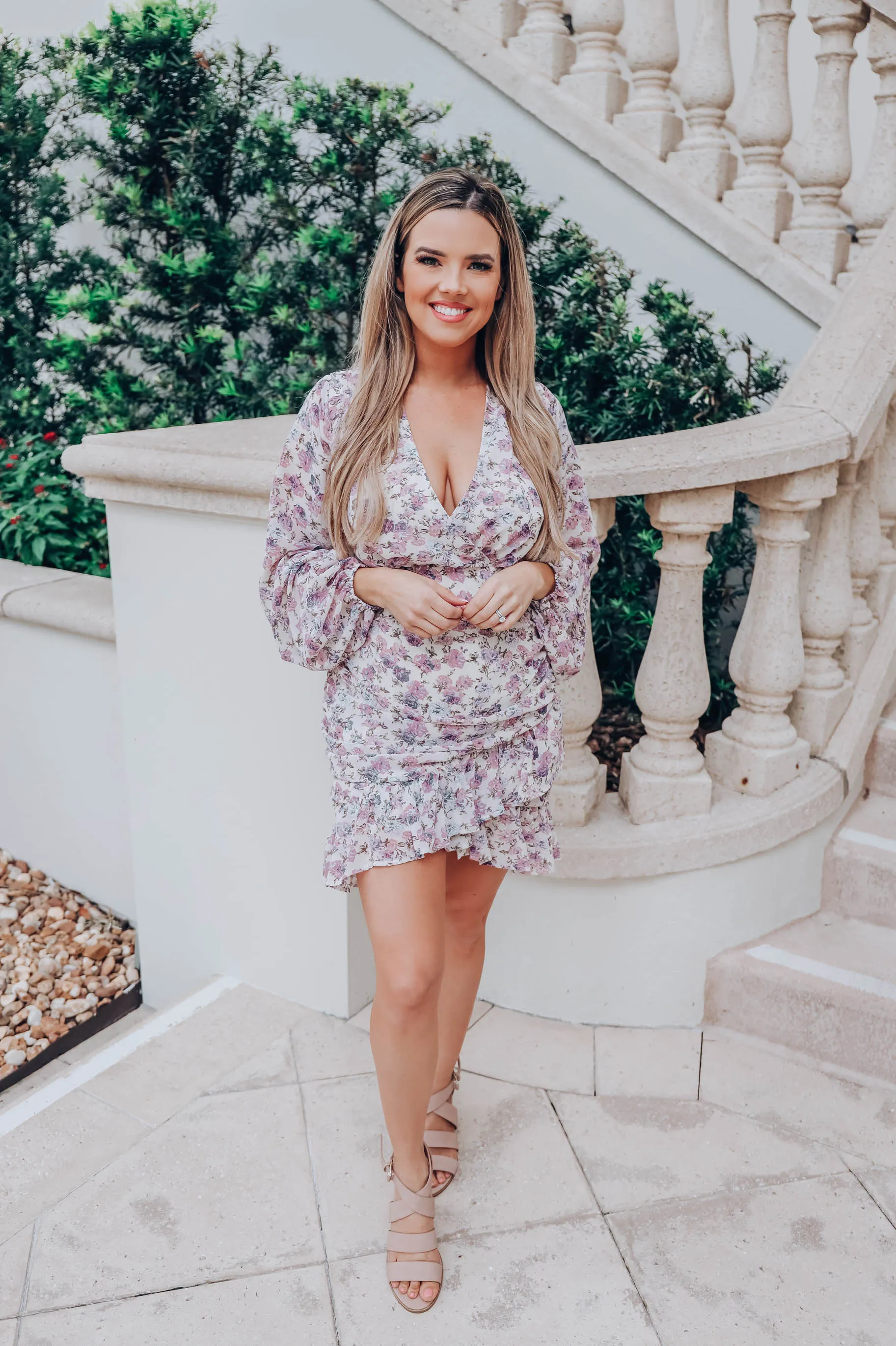 Geranium Chiffon Mini Dress