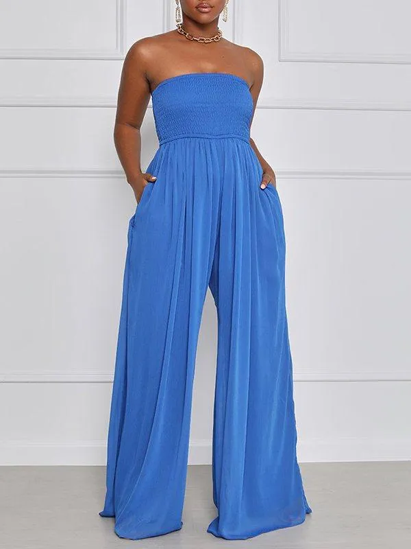 Gorgeousladie Bandeau Wide-Leg Jumpsuit