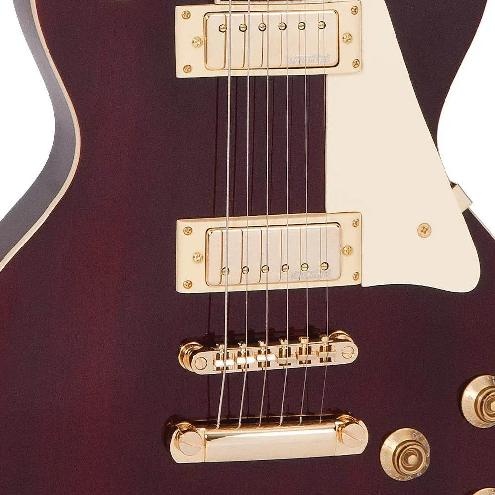 Vintage V100 ReIssued Electric Guitar ~ Wine Red